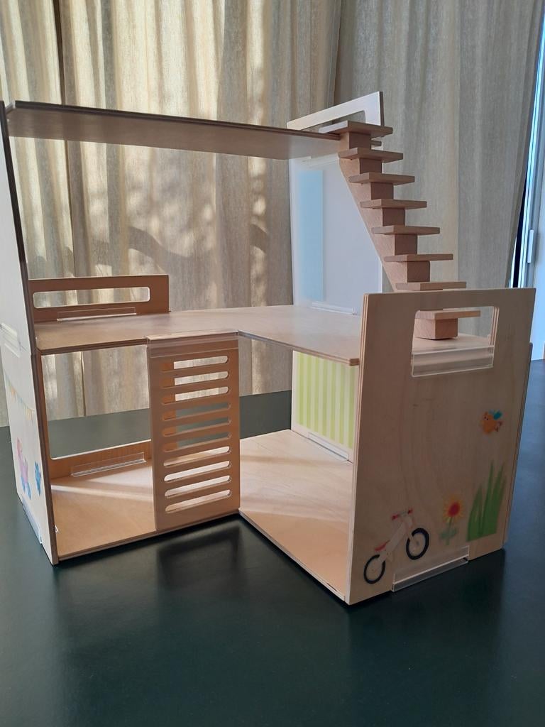 Haba poppenhuisje zonder meubeltjes of poppen., Kinderen en Baby's, Speelgoed | Poppenhuizen, Ophalen, Zo goed als nieuw, Poppenhuis