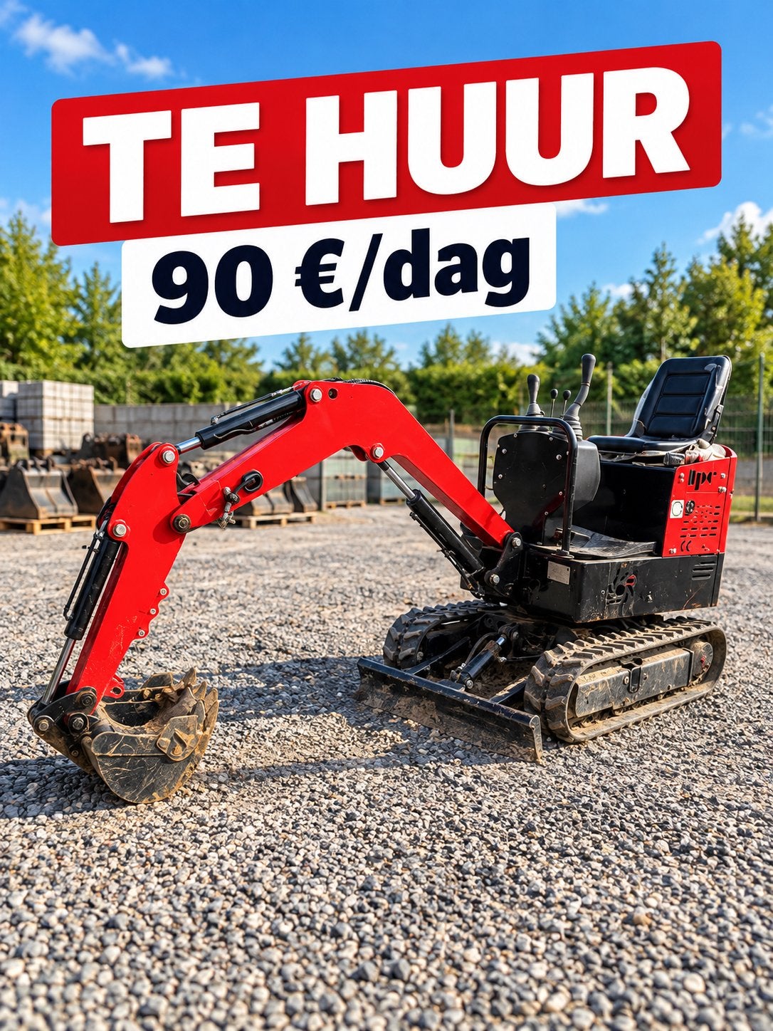 Mini Digger À LOUER, Enlèvement