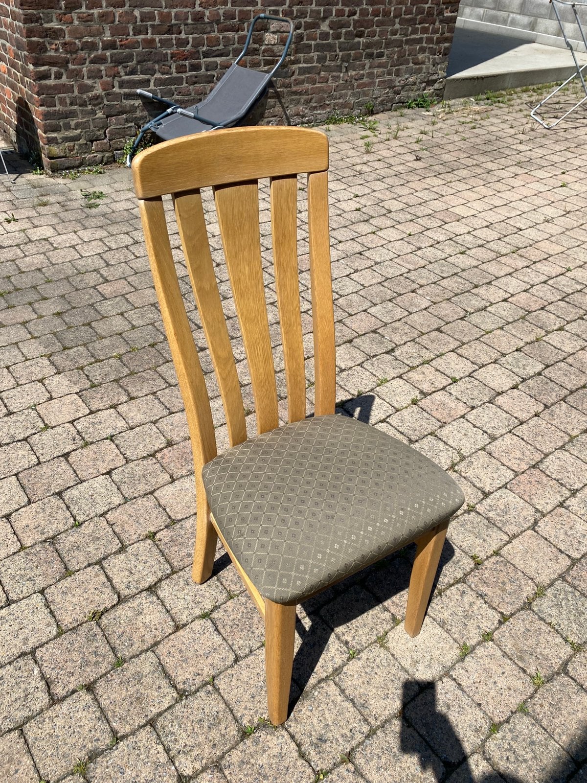 Lot de 8 chaises à vendre, Brun, Enlèvement, Bon etat, Tissus