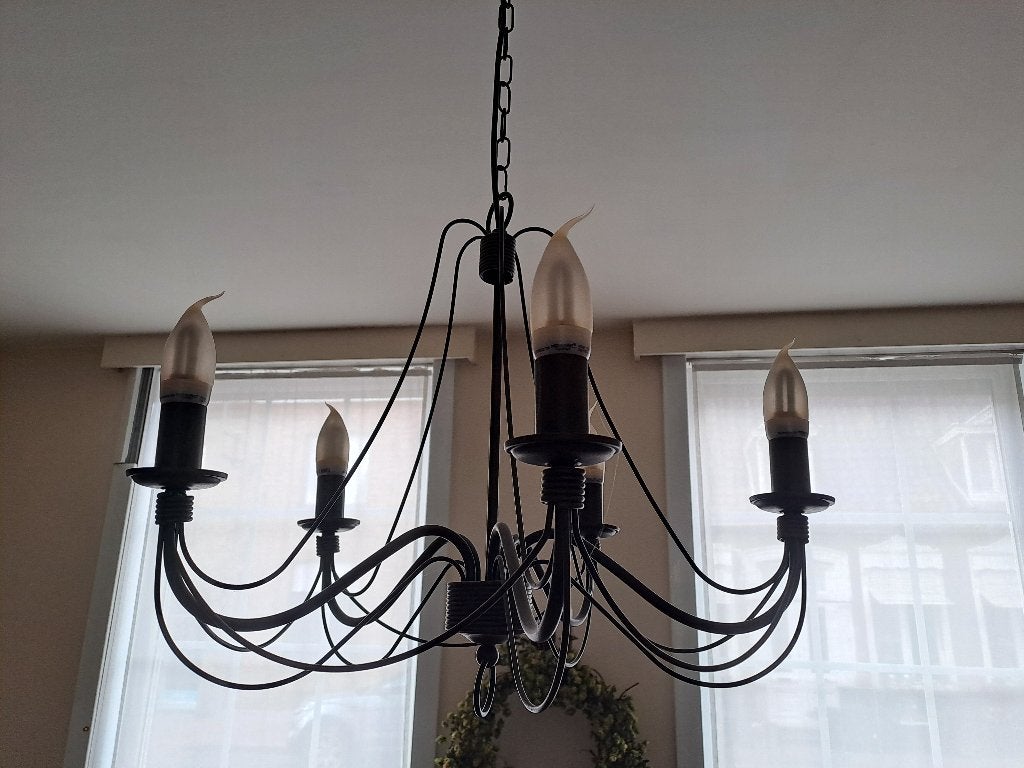 2 luster, Ophalen, Smeedwerk, E14 (klein), Zo goed als nieuw