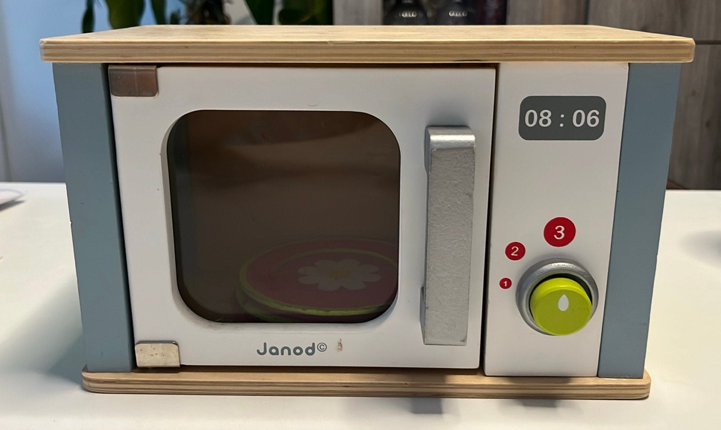 Houten speelgoed Janod microgolf, Enlèvement ou Envoi, Comme neuf
