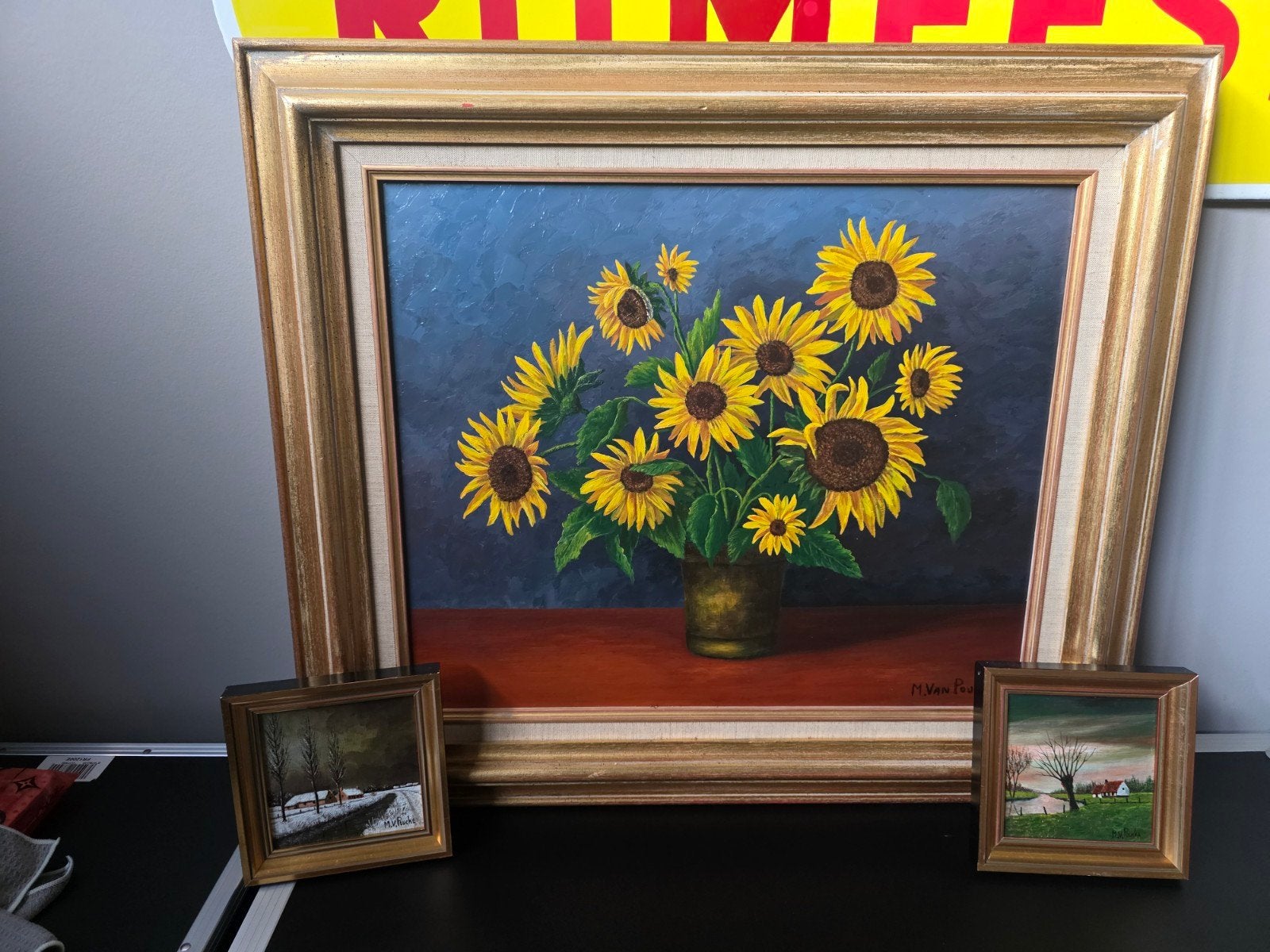 3 magnifiques tableaux de M Van Poucke., Enlèvement ou Envoi