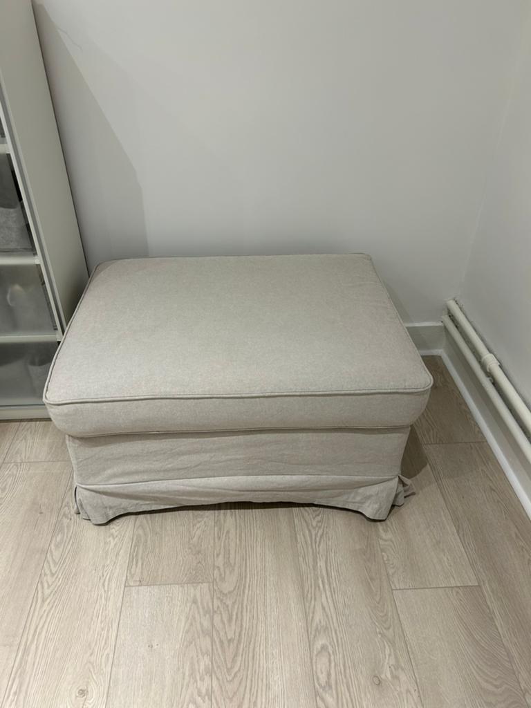 Repose-pieds Ektorp IKEA, Huis en Inrichting, Stoffering | Vloerbedekking, Ophalen, Zo goed als nieuw, Beige