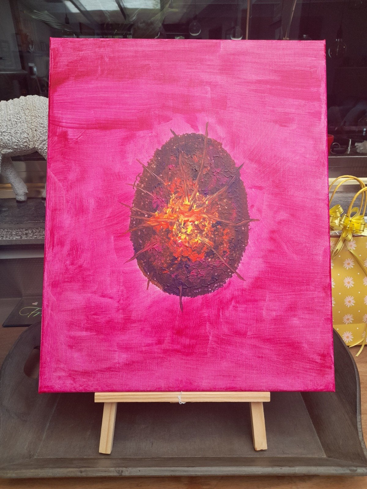 Schilderij 'leven', Ophalen