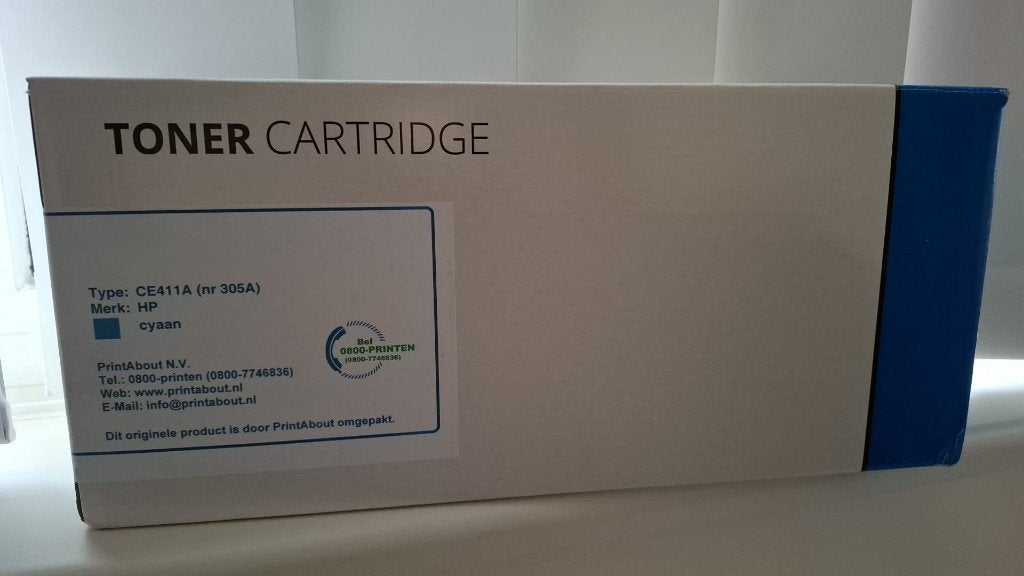 HP toner CE411A (nr 305A), Computers en Software, Printerbenodigdheden, Ophalen of Verzenden, Nieuw, Cartridge, HP