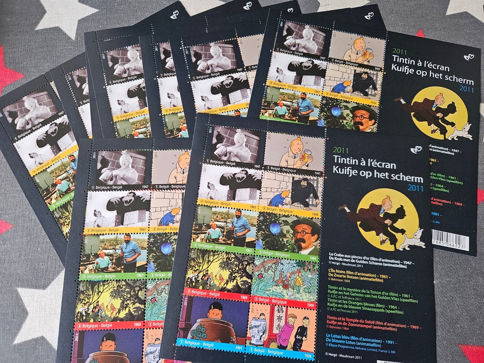 Postzegels Kuifje Tintin 100 stuks, Postzegels en Munten, Ophalen of Verzenden