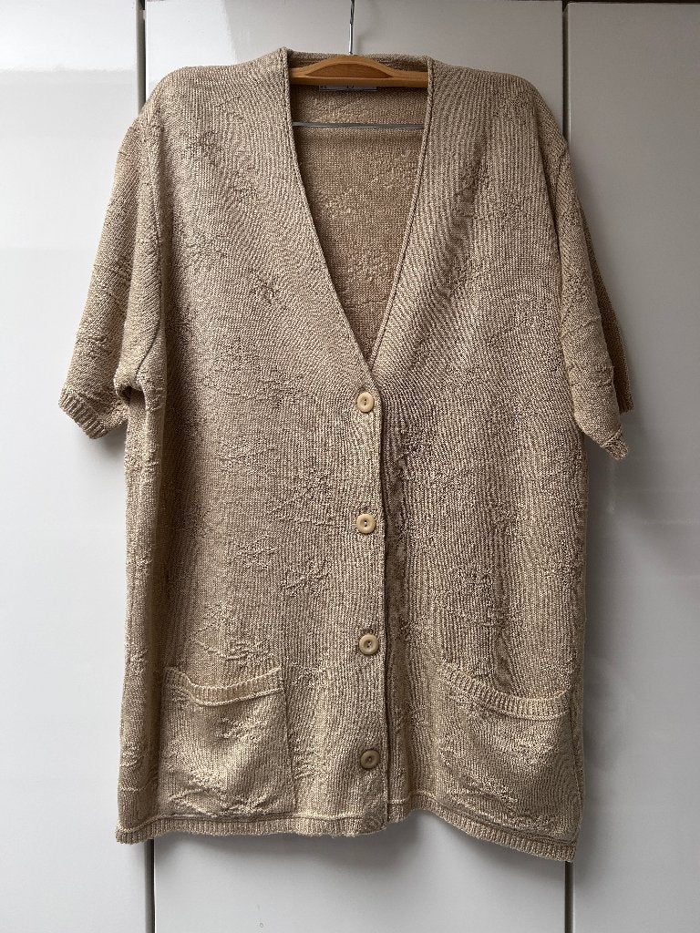 Gilet beige Tricot Duger - Taille 3 *', Taille 42/44 (L), Enlèvement ou Envoi, Beige, Comme neuf