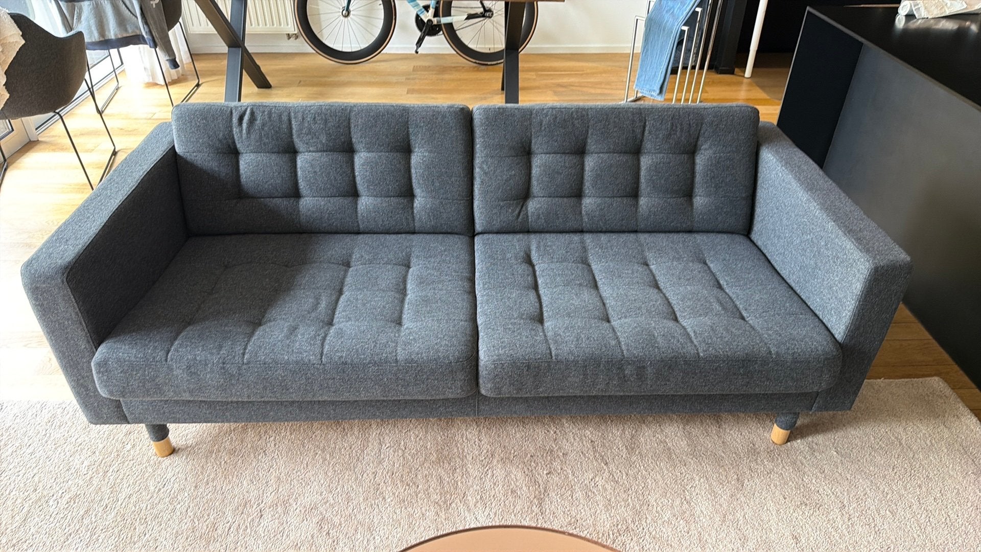IKEA LANDSKRONA Canapé 3 places, gris, excellent état, Huis en Inrichting, Ophalen, Gebruikt, Driepersoons, 75 tot 100 cm