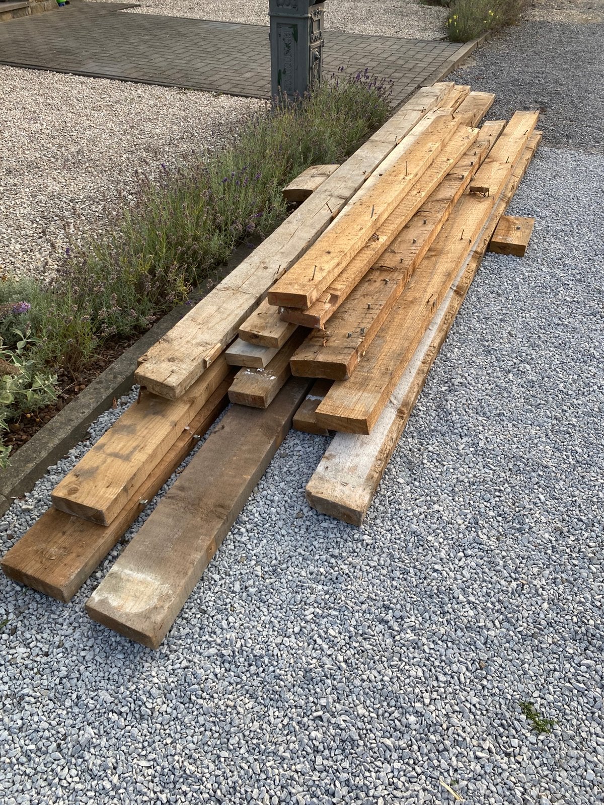 Houten balken, Jardin & Terrasse, Poteaux, Poutres & Planches, Enlèvement, Utilisé, Poutres