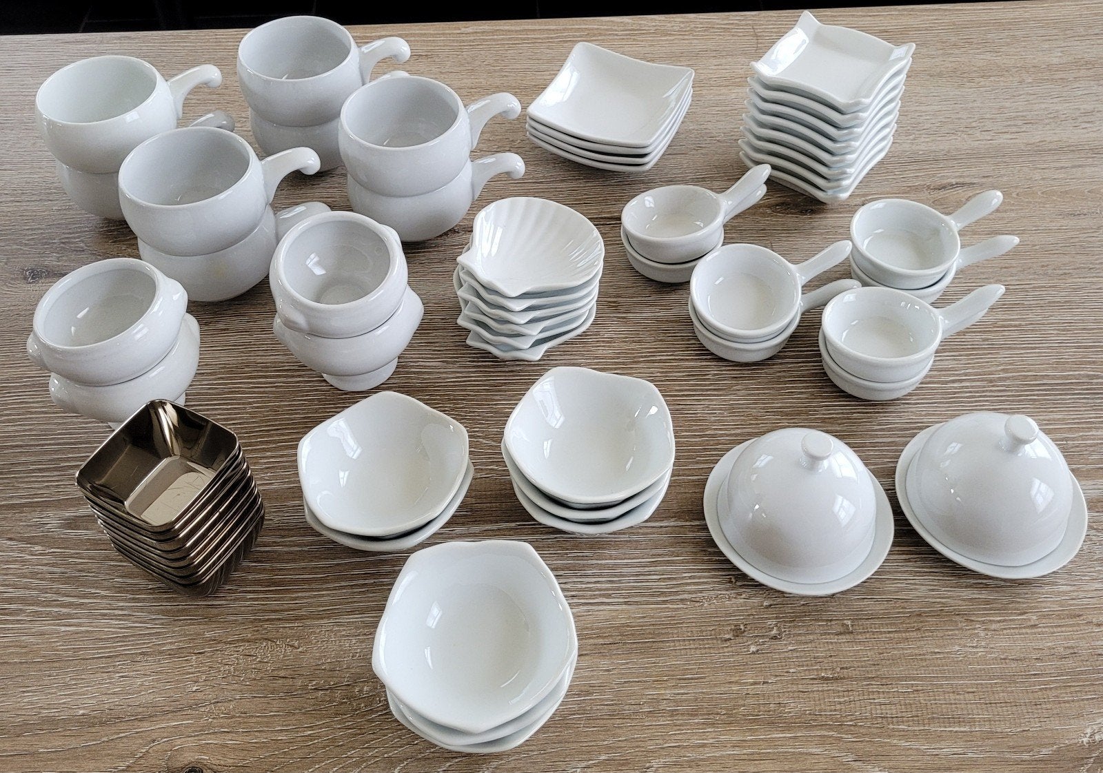 Groot lot amuse-/aperitief potjes, kommetjes, glaasjes, Ophalen, Gebruikt, Overige typen, Overige stijlen