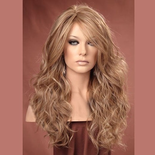 Pruik blondmix lang haar met krullen Gabby F14/22, Enlèvement ou Envoi, Neuf