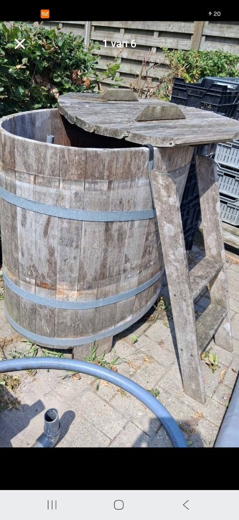 Dompelbad eik, Tuin en Terras, Zwembaden, Ophalen, Gebruikt, Minder dan 200 cm, Ovaal
