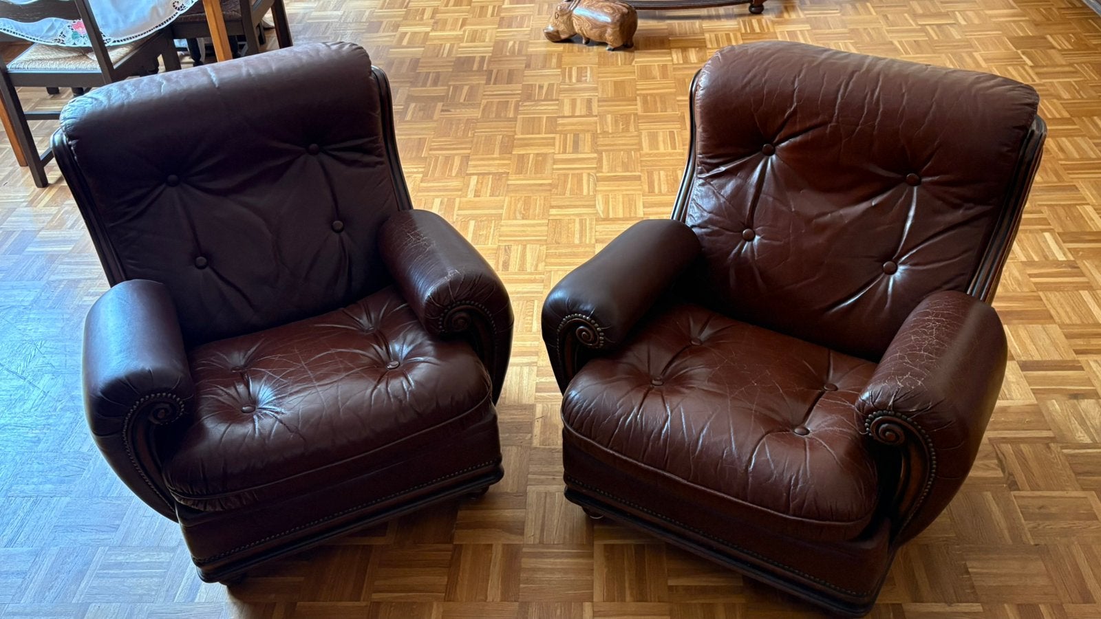 Lederen salon, Ophalen, Gebruikt