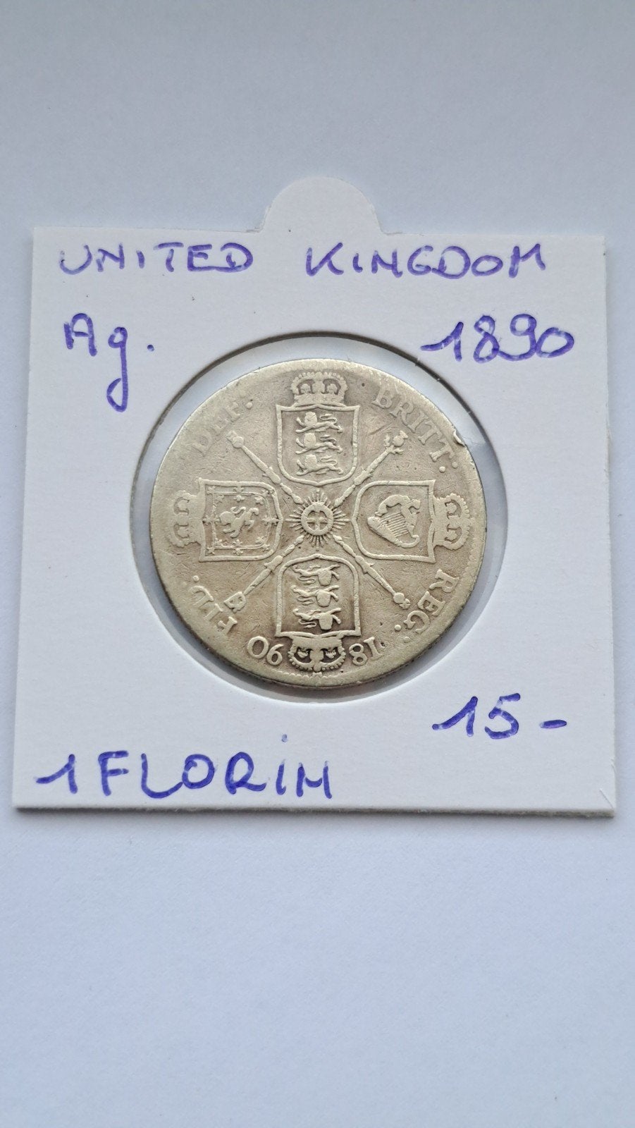 Royaume-Uni 1 florin 1890 AG, Enlèvement ou Envoi