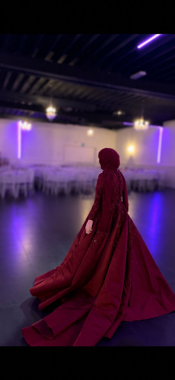 Prachtige Henna Jurk – Bordeaux, Ophalen, Zo goed als nieuw