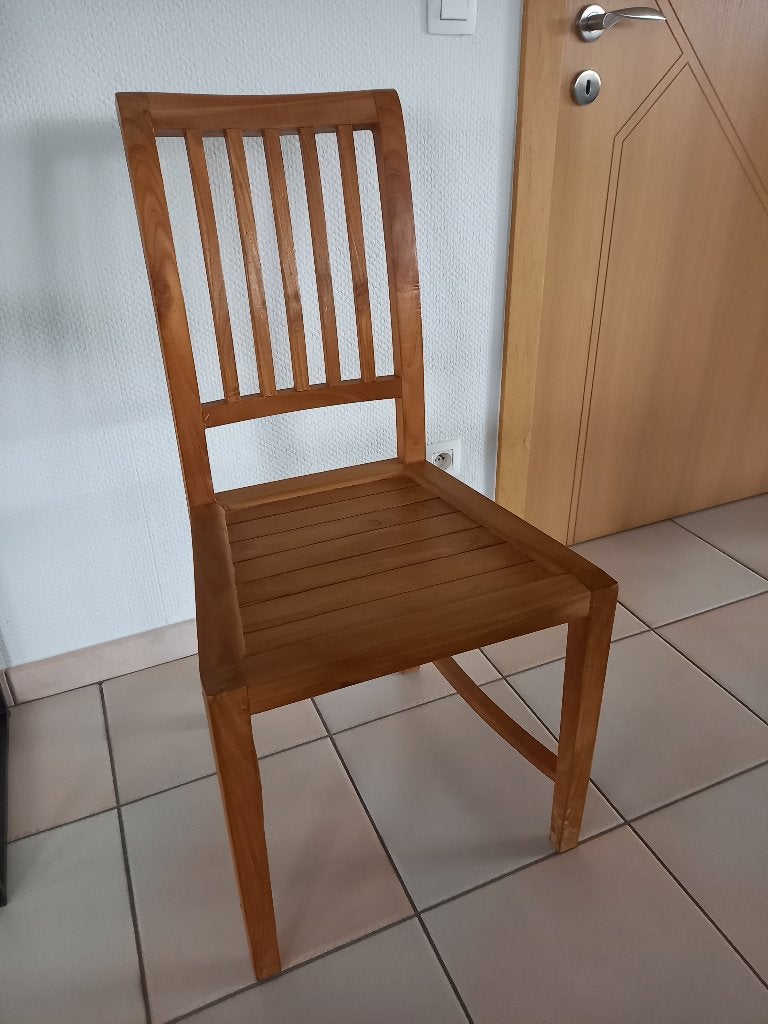 teak stoel, Maison & Meubles, Chaises, Comme neuf, Brun, Enlèvement, Teak