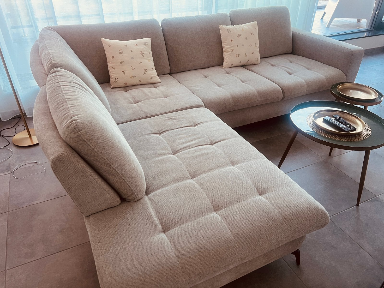 CANAPÉ / FAUTEUIL D’ANGLE DESIGN – ÉTAT QUASI NEUF, Banc d'angle, Quatre personnes ou plus, Comme neuf, Enlèvement