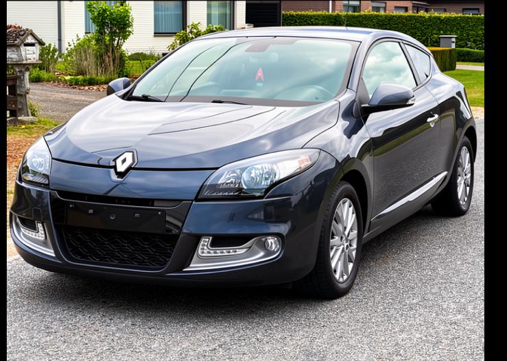 Renault Megane Coupe, Auto's, Renault, Voorwielaandrijving, Euro 5, Stof, Zwart