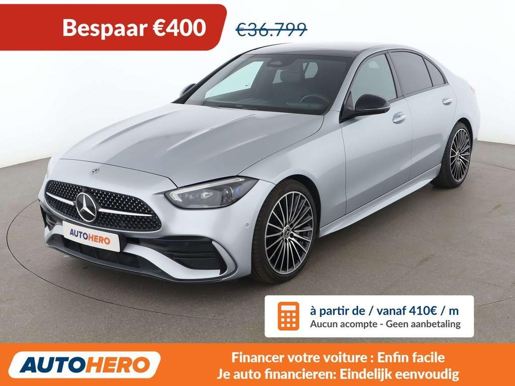 Mercedes-Benz C-Klasse 220 C 220 d Mild-Hybrid AMG Line, Auto's, Mercedes-Benz, Automaat, 4 deurs, Achterwielaandrijving, Leder