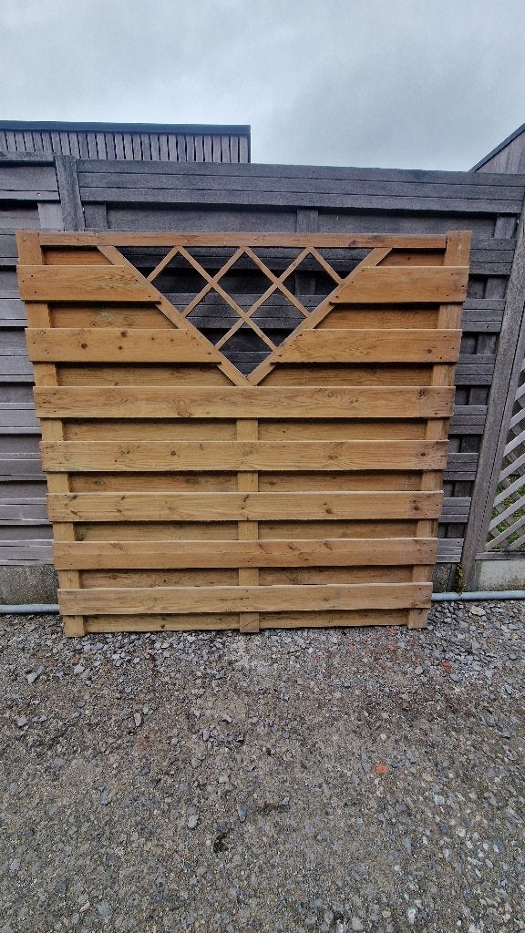 Paravent de jardin en bois avec treillis en V 180x180, Enlèvement, Neuf, 180 à 250 cm, Autres types