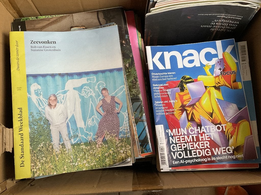 Tijdschriften gratis : Knack, de standaard, Enlèvement ou Envoi