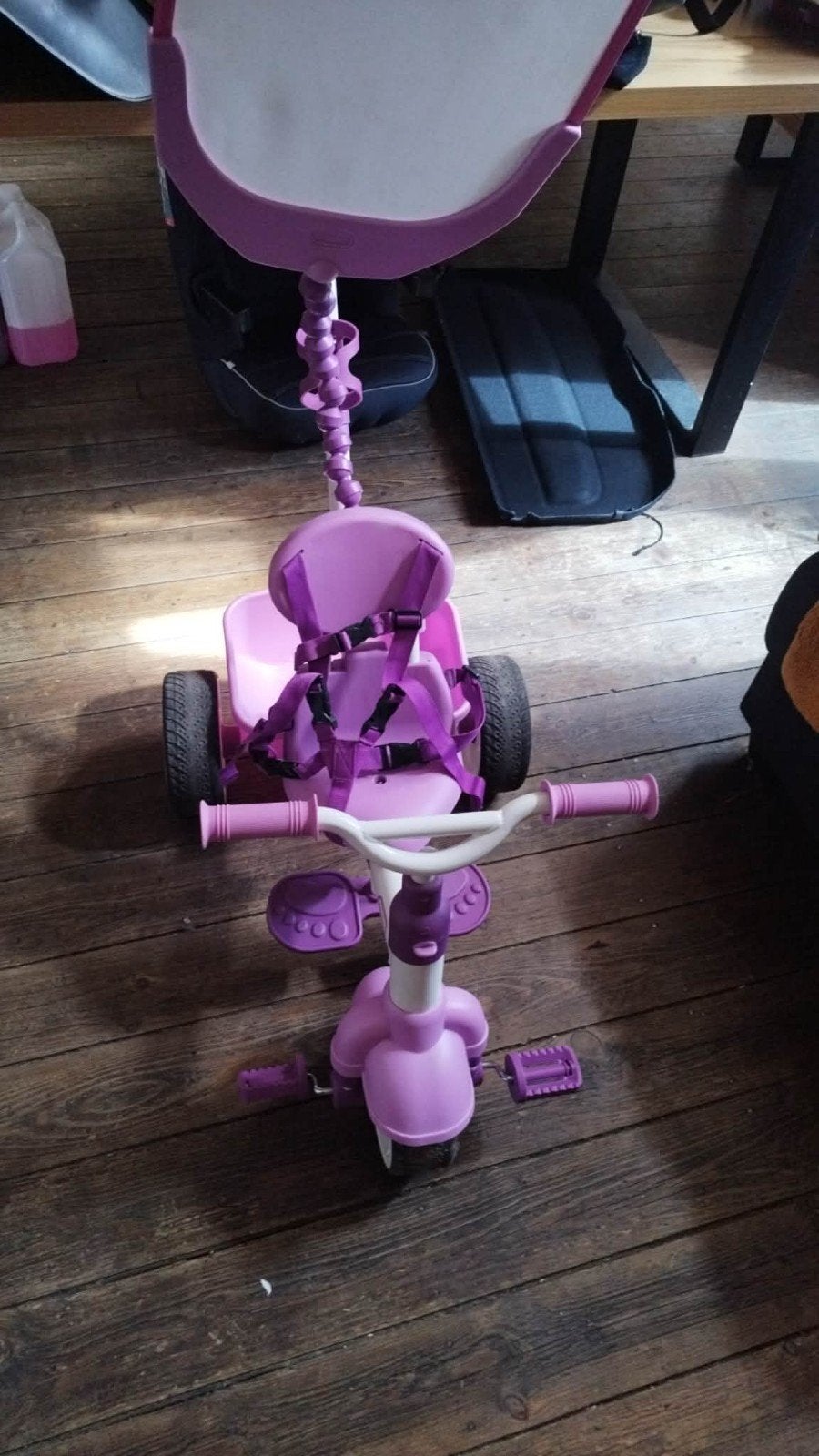 tricycle évolutif 4  en 1 violet, Vélos & Vélomoteurs, Enlèvement, Comme neuf, Little tikes, Tige de poussée