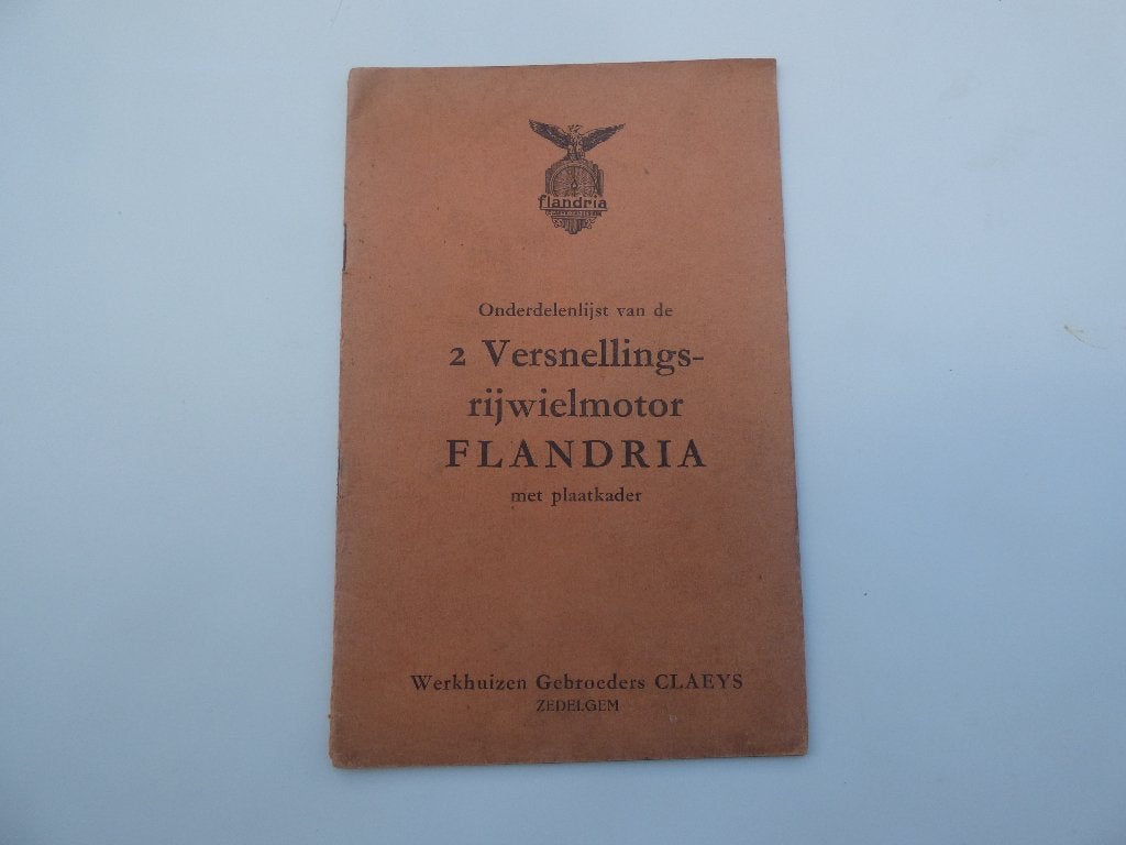 LISTE DES PIÈCES FLANDRIA À 2 VITESSES AVEC MOTEUR CLAEYS, Enlèvement ou Envoi, Utilisé