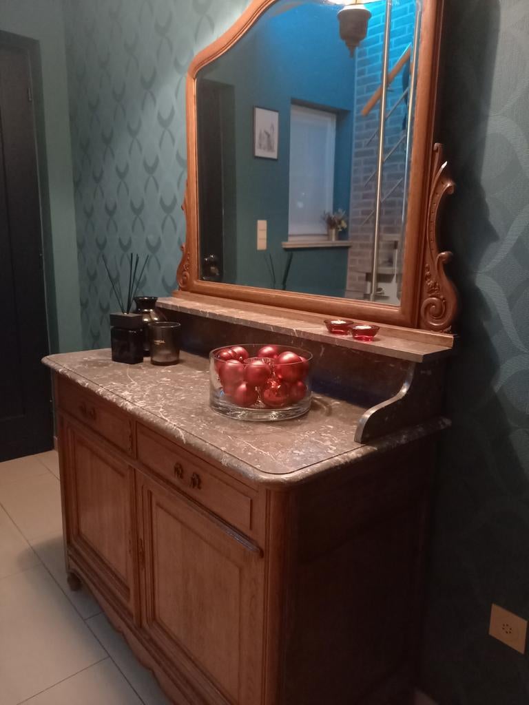 Mooie kast met spiegel Halkast Lavabo, Ophalen