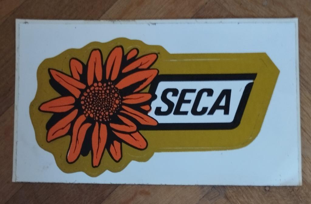 SECA vintage sticker (bloem), Verzenden, Zo goed als nieuw, Bedrijf of Vereniging