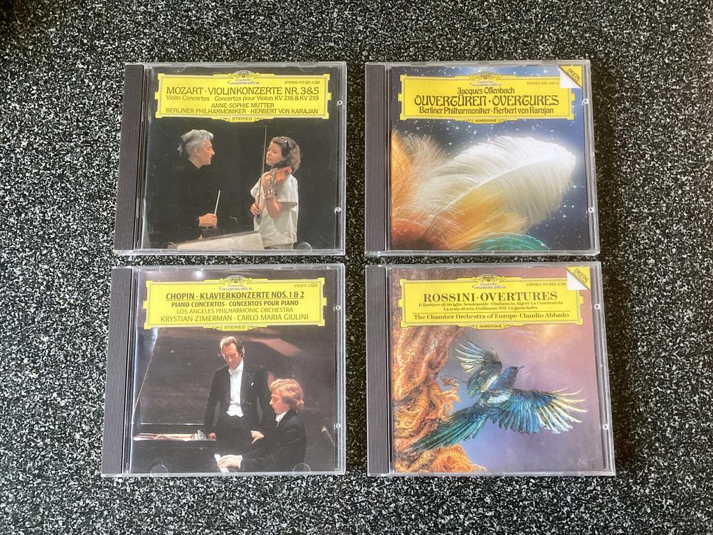 Klassieke cd’s x4, Mozart, Offenbach, Rossini, Chopin., CD & DVD, CD | Classique, Comme neuf, Enlèvement ou Envoi