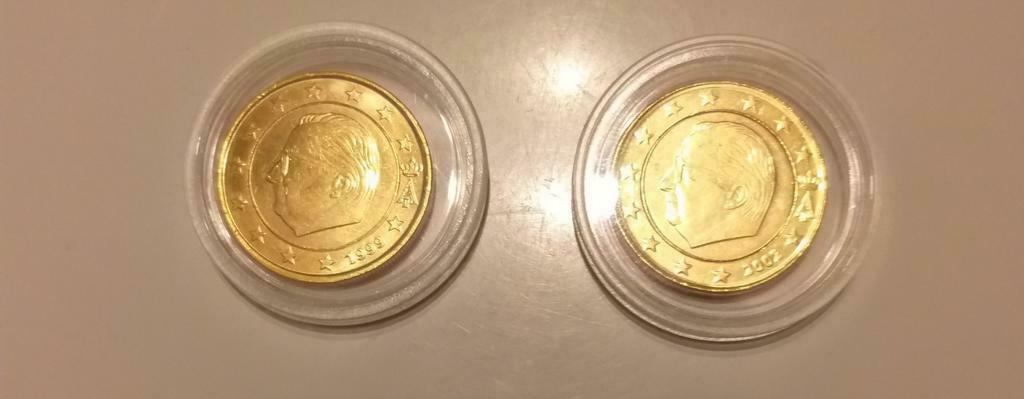 Belgie 1 Euro Albert 2002 verguld 24 Kt., Postzegels en Munten, Munten | Europa | Euromunten, Verzenden, 1 euro