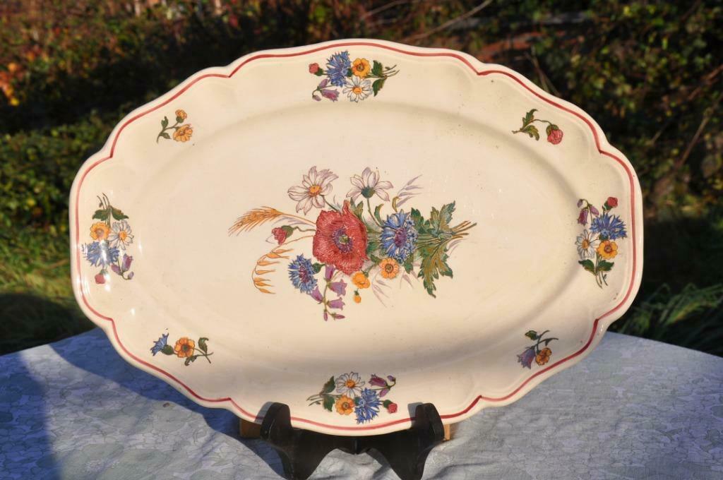 §  plat oval sarreguemines decor agreste, Antiquités & Art, Enlèvement ou Envoi