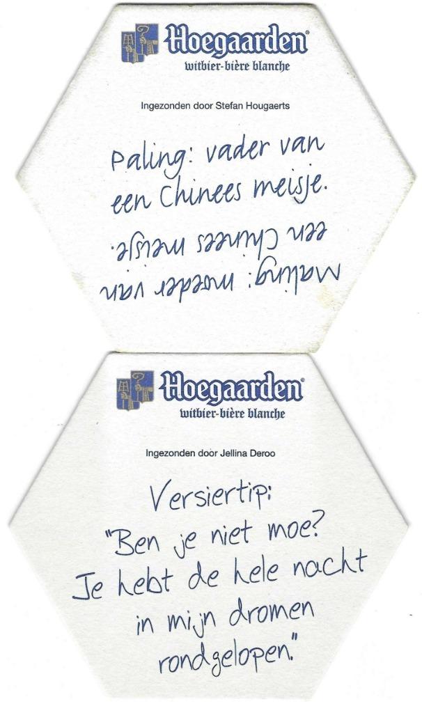 bierviltjes 2st Hoegaarden, Envoi