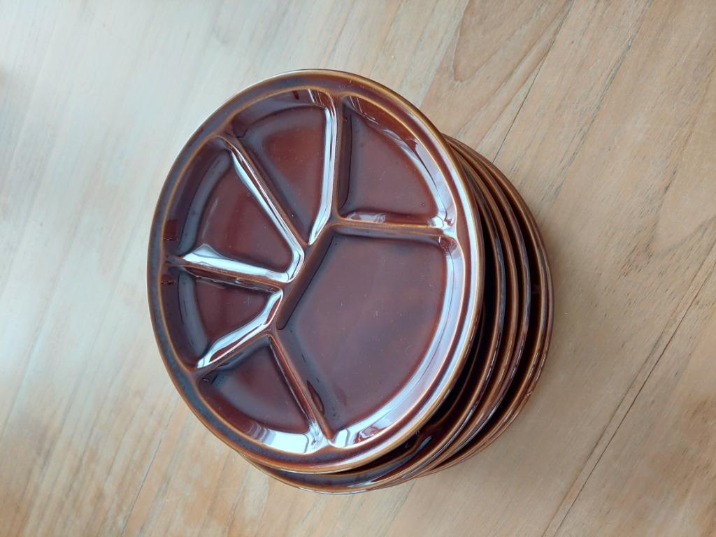 6 fondueborden/racletteborden, Elektronische apparatuur, Fonduesets, Ophalen, Gebruikt, Fondue-accessoires