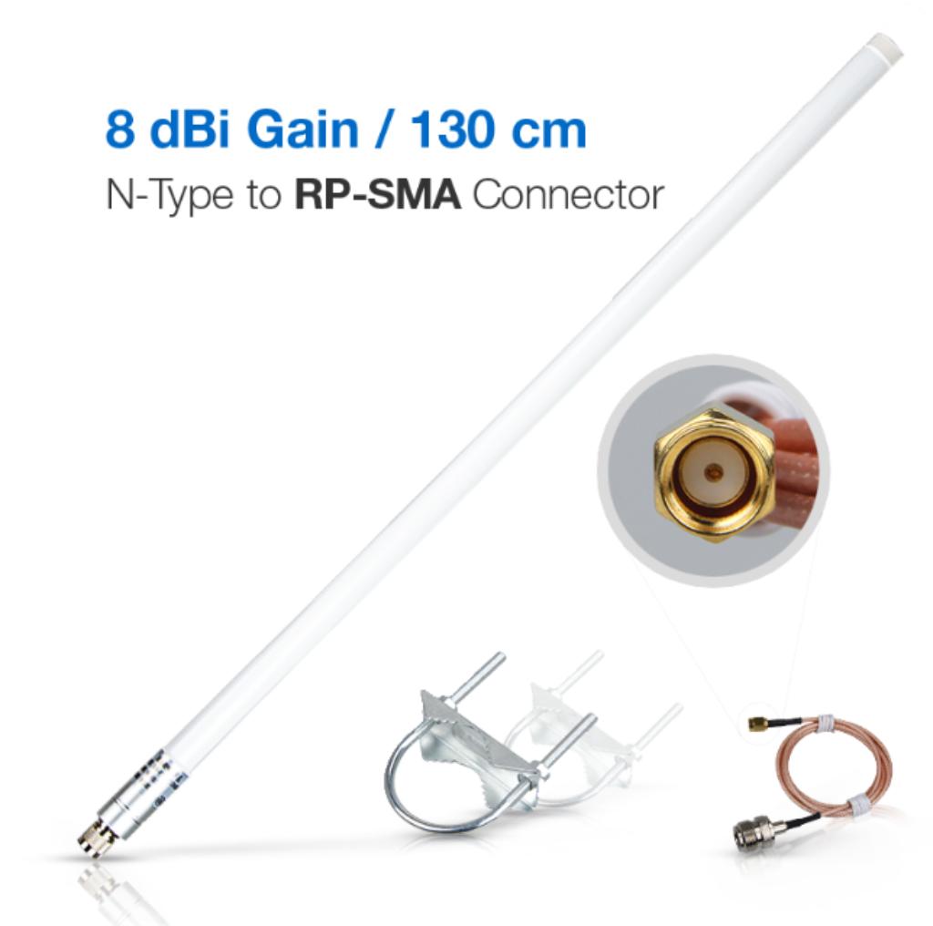 RAK Wireless 8 dBi Fiberglass Antenna + RP-SMA kabel - nieuw, RAKwireless Technology Limited, Info@rakwireless.com, Room 1002 10/F, Easey Commercial Building 253-261 Hennessy RD Wan Chai, Hong Kong