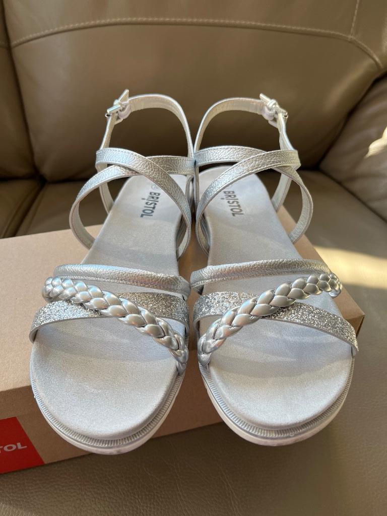 Sandalen zilver, Autres couleurs, Comme neuf, Enlèvement, Bristol