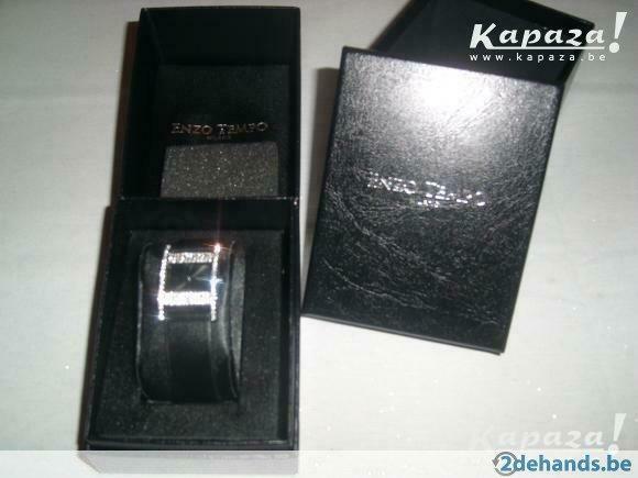 Dameshorloge Kenzo + halsketting, Overige merken, Overige materialen, Leer, Polshorloge