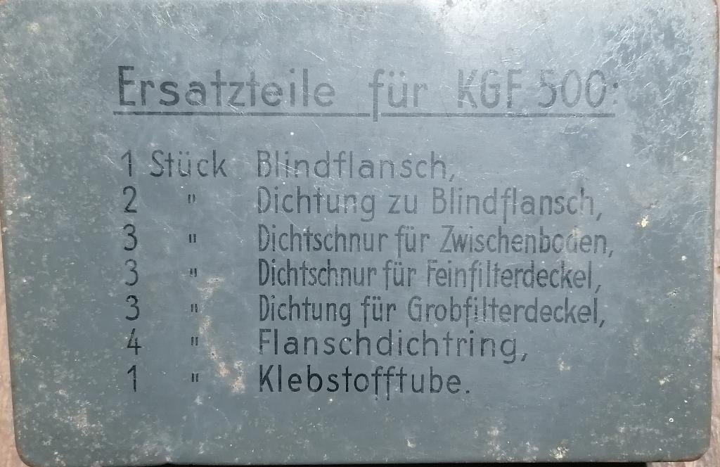 Boite militaire Allemande WW2 KGF500, Envoi