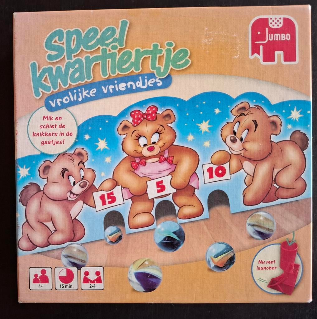 Jumbo speelkwartiertje vrolijke vriendjes knikkerspel, Ophalen of Verzenden, Zo goed als nieuw