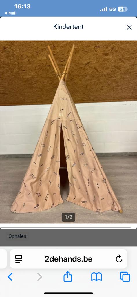 Kindertent, Ophalen, Zo goed als nieuw