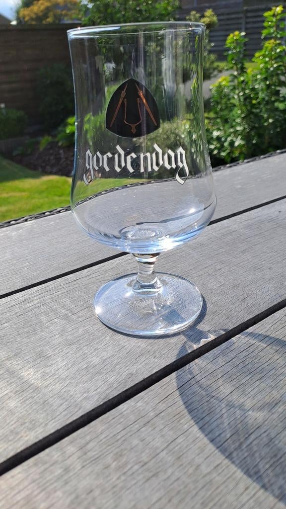 Drinkglas 'Goedendag', Ophalen, Zo goed als nieuw, Bierglas