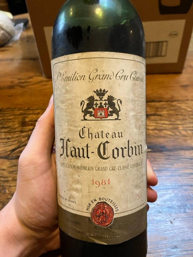 Chateau Haut-Corbin St-Emilion Grand Cru 1981, Ophalen, Frankrijk, Nieuw, Rode wijn