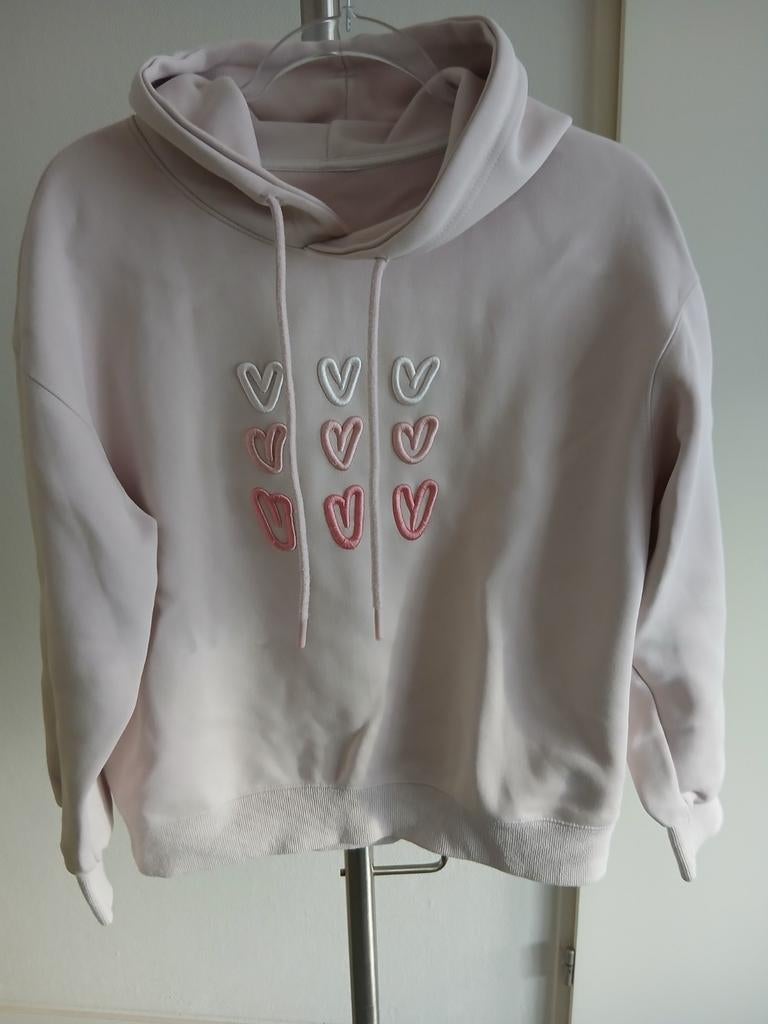 Lichtroze sweater/hoodie/trui meisjes maat 164, 65% katoen, Ophalen, Zo goed als nieuw, Meisje, Trui of Vest