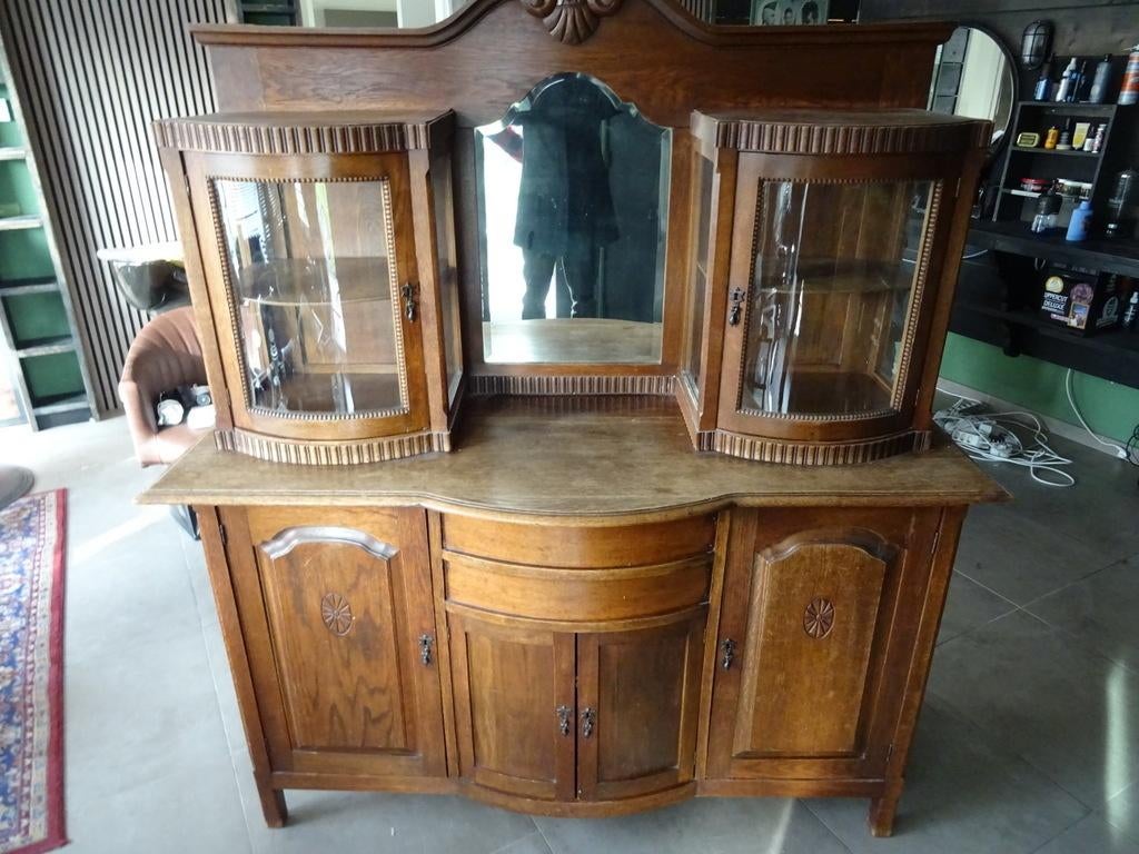 Antieke kast buffetkast servieskast 1940 Bezorging mogelijk!, Ophalen, 150 tot 200 cm, Grenenhout, Onbekend