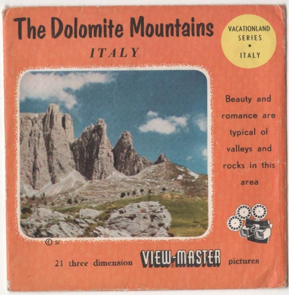 View-master Les Dolomites 1622 A B C, Antiquités & Art, Enlèvement ou Envoi