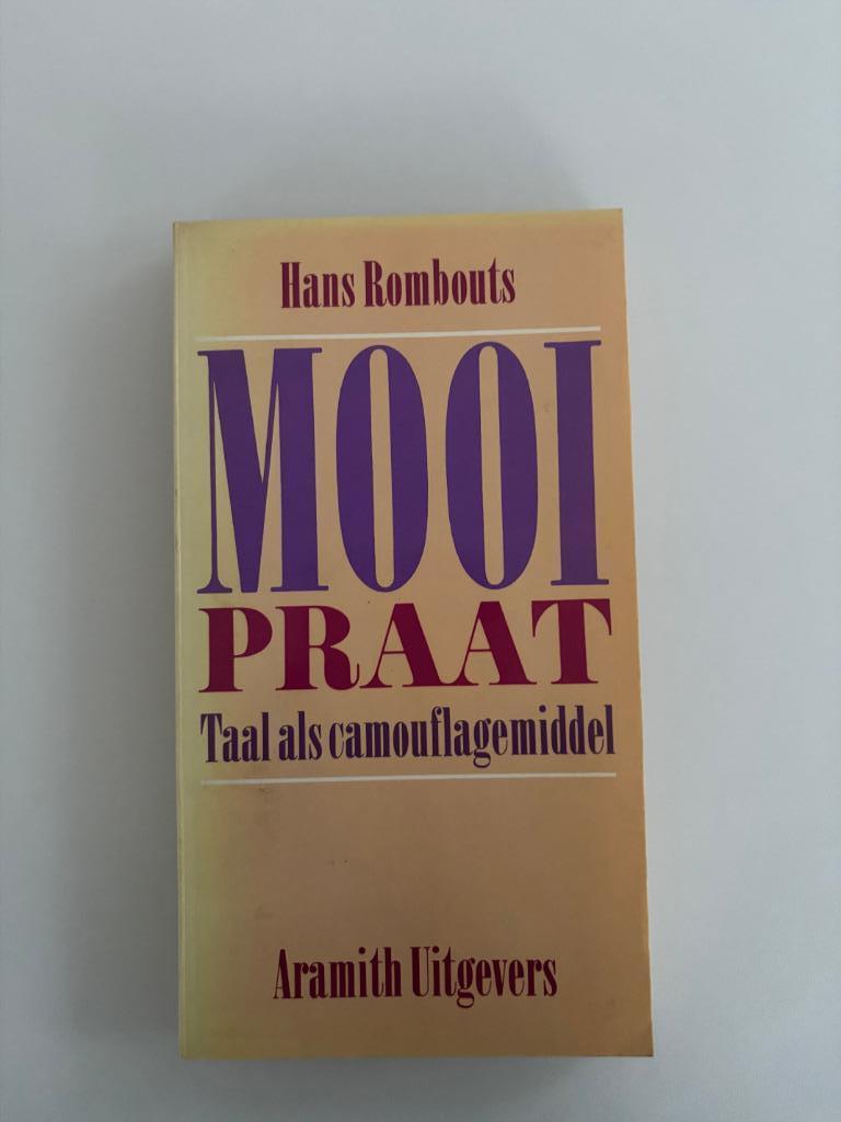 Hans Rombouts - Mooipraat Taal als Camouflagemiddel 1989, Ophalen of Verzenden, Zo goed als nieuw, Hans Rombouts