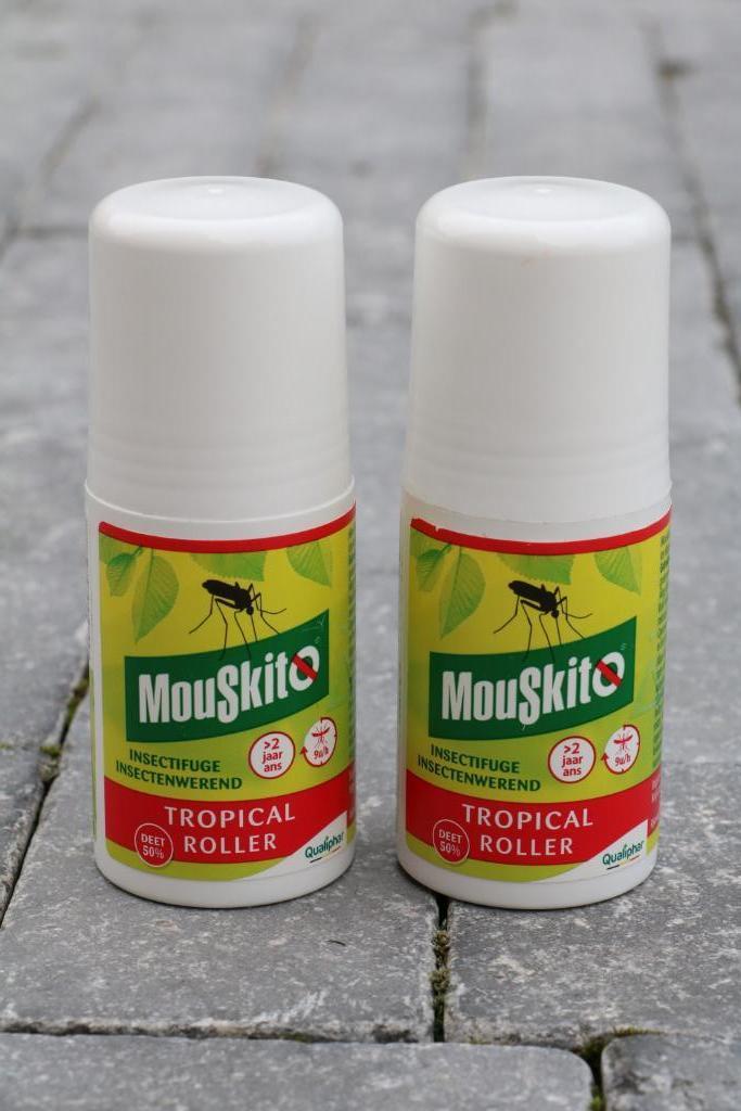 2 rollers Mouskito Tropical DEET 50% Insectenwerend, Ophalen of Verzenden, Gebruikt, Overige typen