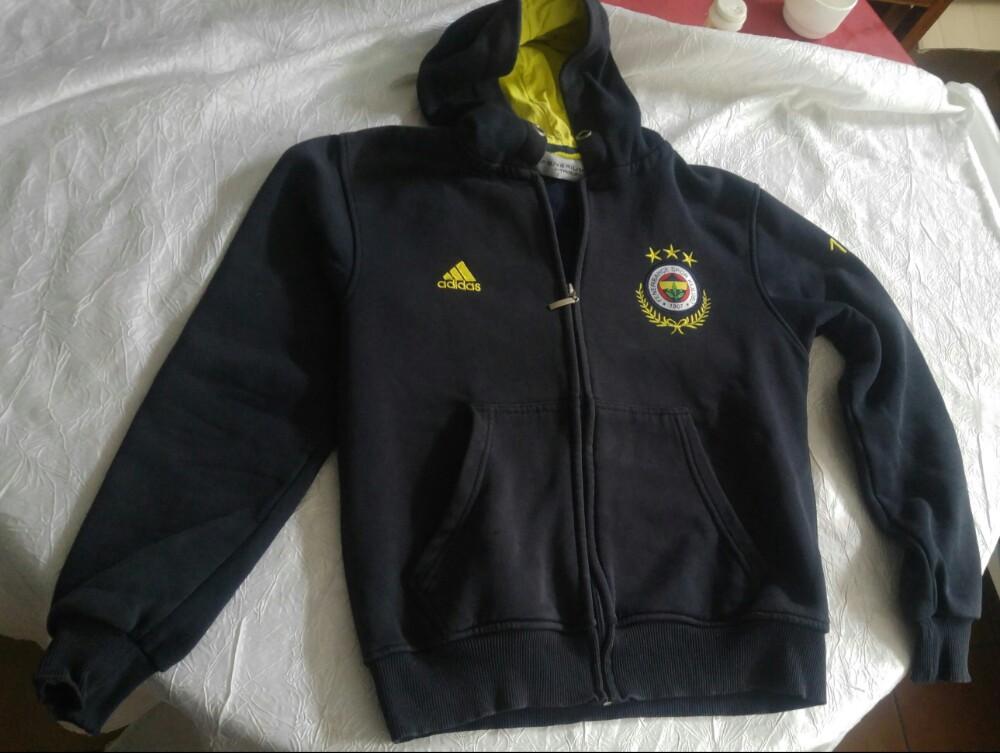 Vintage  sweat à capuche adidas fenerium fenerbahce taille S, Enlèvement ou Envoi, Porté