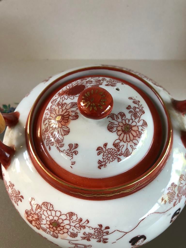 Mooie handgeschilderde Japanse theepot met deksel, porselein, Ophalen of Verzenden