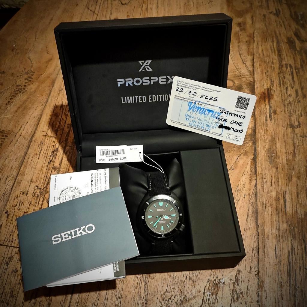 Seiko Prospex Black Series Night Vision SRPH99K1 - Sapphire, Seiko, Acier, Autres matériaux, Envoi